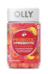 OLLY Probiotic + Prebiotic Gummy, Digestive Support, 60 Count