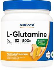 Nutricost L-Glutamine Powder Peach Mango