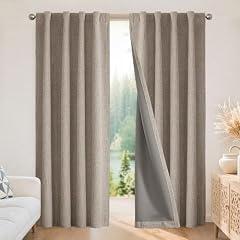 Joydeco Blackout Curtains - Linen 84 Inch