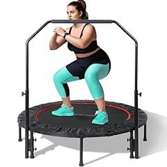 Foldable Mini Trampoline with Adjustable Handle
