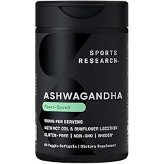 Sports Research Ashwagandha Softgels with Coconut MCT Oil