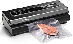 Mesliese Vacuum Sealer Machine Powerful 90Kpa Precision 6-in-1 Compact Vacuum Food Preservation System Built-in Cutter, Include 2 Bag Rolls & 5 Pre-cut Bags, Dry&Moist Modes Smart Suction (Deep Gray)