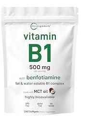 Vitamin B1 500mg Softgels with Benfotiamine