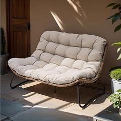 Crestlive Outdoor Rattan Loveseat