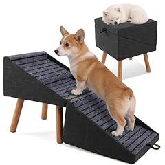 Ziluce Foldable Wooden Pet Stairs Ottoman