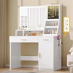 YITAHOME Vanity Desk with Mirror and Lights