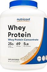 Nutricost Unflavored Whey Protein Powder, 5 Pounds