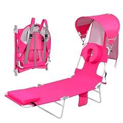 Backpack Beach Tanning Chair with Canopy