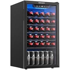 Euhomy Mini Fridge, 125 Can Glass Door