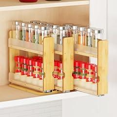 SpaceAid Bamboo Pull Out Spice Rack