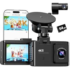 WANLIPO 4K Dual Dash Cam with 5GHz WiFi