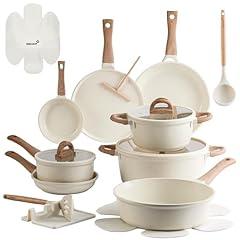 USELUCK 22-Piece Nonstick Ceramic Cookware Set