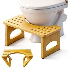 JACNITAD Bamboo Collapsible Toilet Stool