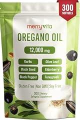 MERRY VITA Oregano and Black Seed Oil Supplement