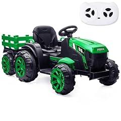 GarveeLife 12V Green Kids Ride On Tractor
