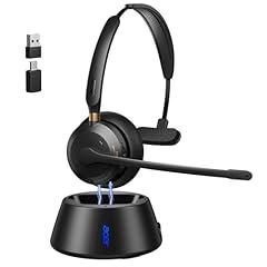 Wireless Headset with Mic and AI ENC Noise Cancelling