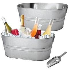 Galvanized Metal Ice Buckets with Handles