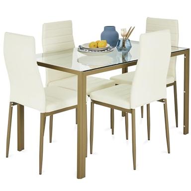 glass top dining table