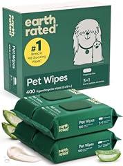 Earth Rated Pet Grooming Wipes, Unscented, 400 Count