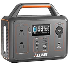 ALLWEI Portable Power Station 300W Solar Generator