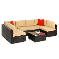 Best Choice 7-Piece Modular Outdoor Wicker Set