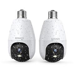 EDSACE Weatherproof 2K HD Light Bulb Security Camera