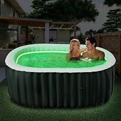 Meulbaty 2 Person Inflatable Hot Tub with LED Lights