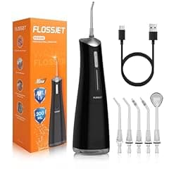 FlossJet Cordless Water Dental Flosser Black