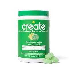 Creatine Monohydrate Gummies, Sour Green Apple, 90ct