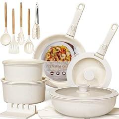 Astercook Ceramic Cookware Set with Detachable Handles