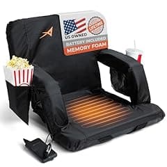 ACELETIQS Heated Stadium Seat with Back Support