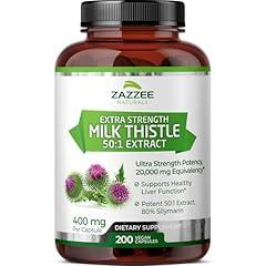 Zazzee Organic Milk Thistle 20,000 mg, 200 Vegan