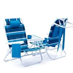 WTVIDAS Folding Beach Chair Set
