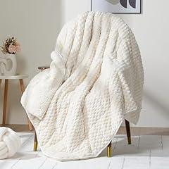 Wemore Fleece Weighted Blanket Cream White