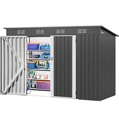 DWVO Large Outdoor Metal Storage Shed