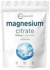 Micro Ingredients Pure Magnesium Citrate Powder, 2 Pounds