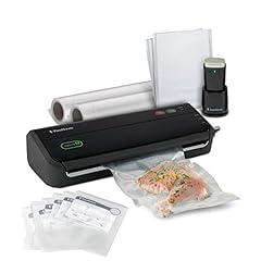 FoodSaver Vacuum Sealer Machine with Portable Handheld Sealer, 12 Vacuum Seal Bags and 2 Rolls - Black - FM2010