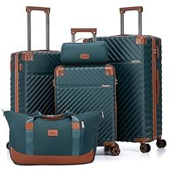 Cosbarn Dark Green 5 Piece Luggage Set