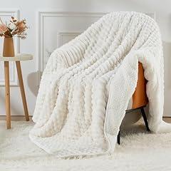 Uttermara Cream White Sherpa Weighted Blanket 15lbs