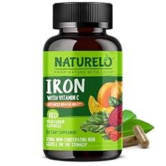 NATURELO Vegan Iron Supplement with Vitamin C