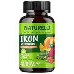 NATURELO Vegan Iron Supplement with Vitamin C