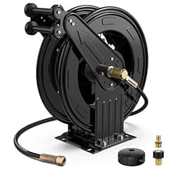 Pressure Washer Hose Reel, 3/8 in x 50 ft, Retractable, Heavy Duty, 4000 PSI