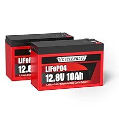 CYCLENBATT 12V 10Ah LiFePO4 Battery Pack