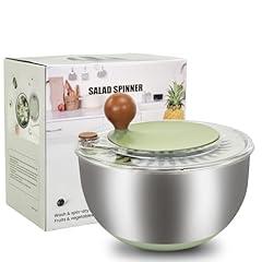 Stainless Steel Salad Spinner 5.3Qt