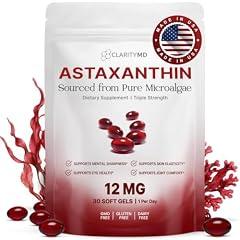 ClarityMD Astaxanthin 12mg Antioxidant Supplement