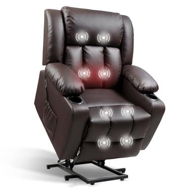 brown leather recliner