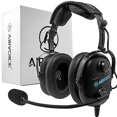 AIRVOICE Aviation Headset with Noise Cancellation