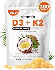 VEV Vitamin D3 K2 10000 IU Softgels