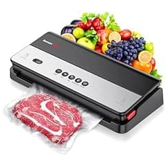 Bonsenkitchen Vacuum Sealer with Cutter & Storage