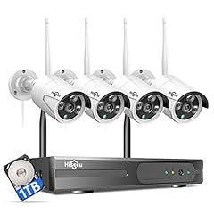 Hiseeu Wireless Security Camera System 100ft Range